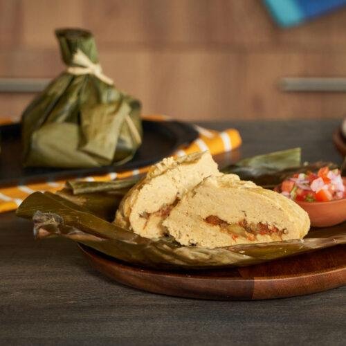Tamales de soya (vegetariano)